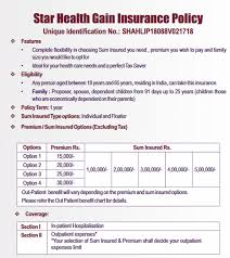 Star Health Insurance Plans Renewal Review Premium