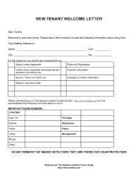 welcome letter forms and templates