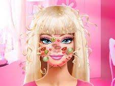 barbie face care and dress up barbie