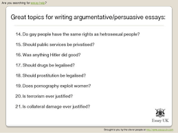 Good Argumentative Essay Topics College Students Homework