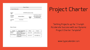 free printable project charter
