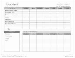 Free Chore Chart Template Fresh Free Kids Chore Chart