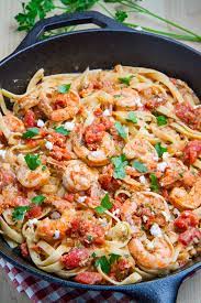 Feta And Tomato Pasta With Shrimp gambar png
