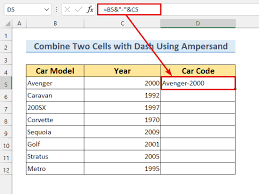 combine two cells in excel with a dash