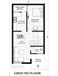 20 40 North Facing Duplex House Plan