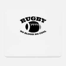 rugby no blood no foul mouse pad