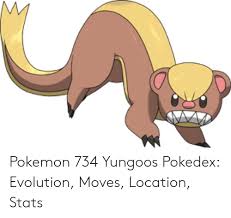 Pokemon 734 Yungoos Pokedex Evolution Moves Location Stats