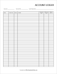 Printable ledger paper can help with student activities. General Ledger Ms Word Template Office Templates Online