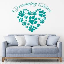 Animal Paw Prints Wall Decals Grooming
