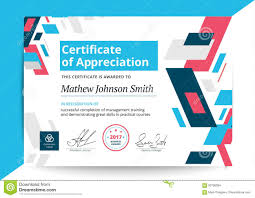 Certificate Of Appreciation Template In Modern Design Business