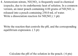 Solved Ammonium Nitrate Nh4no3 Is