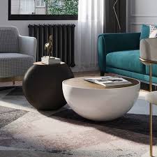 Drum And Bowl Style Coffee Table Set