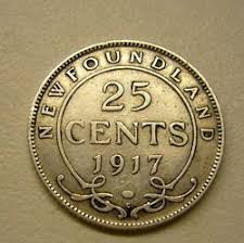 1917 Newfoundland 25 Cent Silver Coin Buy Silver Coins