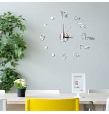 3d Large Wall Clock Modern Diy Sticker