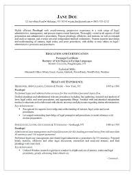 Paralegal Resume Templates Reluctantfloridian Com