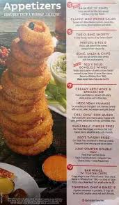 menu at red robin gourmet burgers and