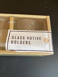 3 Clear Glass Votive Candle 3 Tall