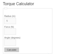 Torque Calculator W Force At An Angle