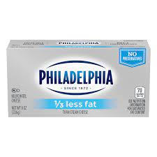 philadelphia cream cheese 1 3 less fat
