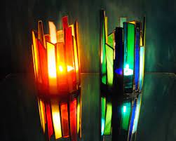 Stained Glass Candle Holders Home Decor