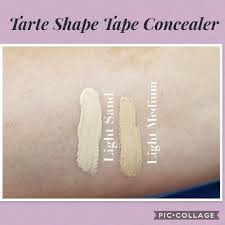 Tarte Shape Tape Concealer Light Sand Vs Light Medium