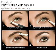 eyes pop with light makeup