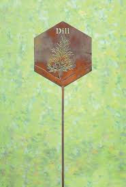 dill herb garden stake plant marker