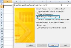 How To Create Pivot Table From Multiple Worksheets