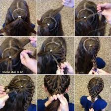 First, pull hair into a ponytail. Circle Braid Hair Styles Girl Hairstyles Kids Hairstyles