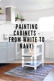 painting cabinets going from white to