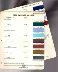 vintage 1957 packard color chip paint