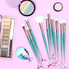 11pcs makeup brushes set with colorful