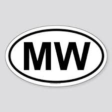 Letter w logo graphic elegant and unique sliced vector. Initials Mw Stickers Cafepress