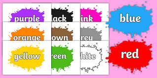Color Names On Splats Teacher Made