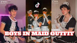 TikTok Boys Wearing Maid Outfit - YouTube