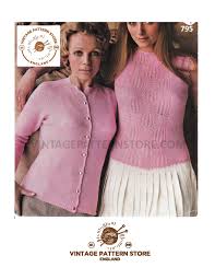 Intricate lace pattern that knits up fairly quickly. Ladies Womens 60s Easy To Knit 2 Ply Round Neck Raglan Cardigan Lace Panel Lacy Slipover Pdf Knitting Pattern 34 To 40 Pdf Download 795
