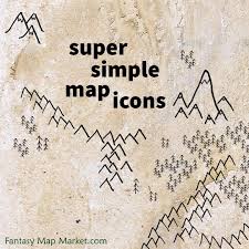 super simple map icons fantasy map market