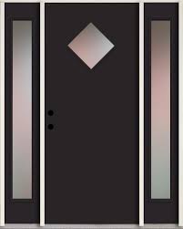 black frosted glass front doors at
