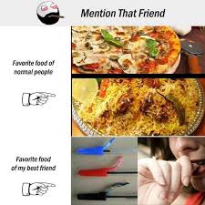 mention that friend favorite food of