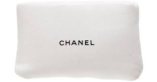 chanel white cosmetic pouch lyst