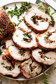 stuffed pork loin with bacon and