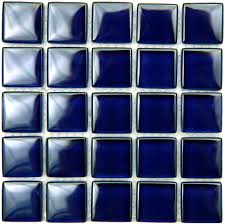 Cobalt Blue Crytsal Glass Tile 1x1