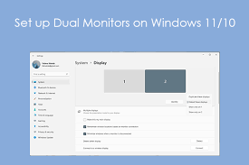 dual monitors windows 11