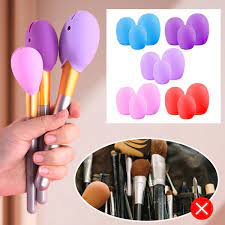 3 pieces silicone makeup brush cover
