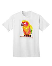 Short Sleeves Cotton T Shirt Tooloud Sun Conure Parrot Watercolor Adult T Shirt White T Shirts Offensive T Shirts From Fittingstore 23 69