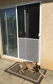 patio screen door with doggie door