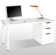 Try a white glass desk that features gold or silver legs to take things in a chic, contemporary direction. White Gloss Desk With Drawers Madrid White Gloss Computer Desk