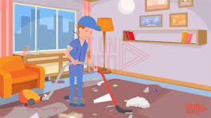 2d cartoon animation carpet cleaner