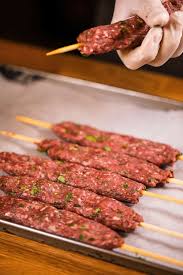 kafta lebanese grilled beef kebabs