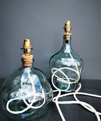 Recycled Glass Lamp Demijohn